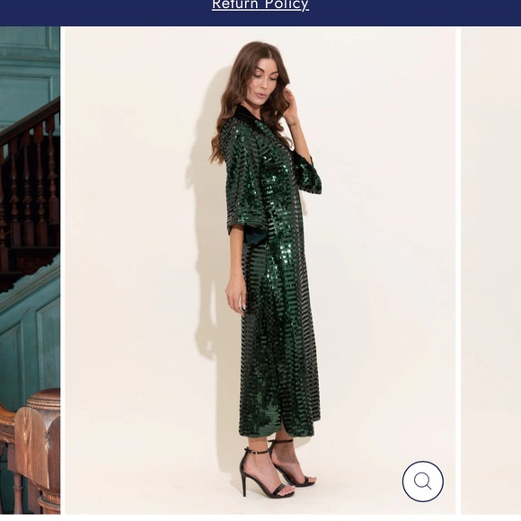 New- ALDEN ADAIR Glamorous Long Sleeve Sequin Dress - Picture 4 of 7